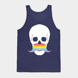 Rainbow Mustache Diversity Skull Tank Top